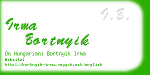 irma bortnyik business card